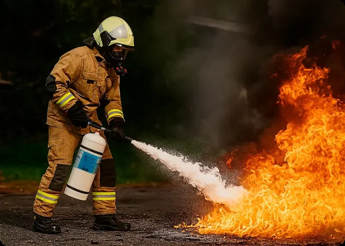 Operación de equipo contra incendio
